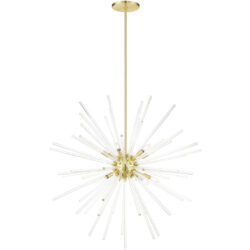 41259-12 12 Light Satin Brass  Foyer Pendant Chandelier-Lighting LumensChandeliers