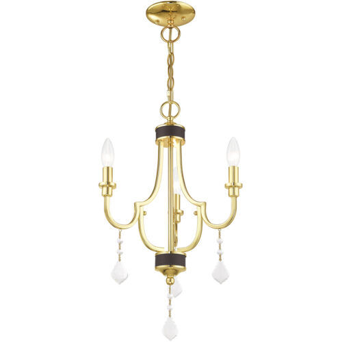 3 Light Polished Brass Mini Chandelier with Steel base material-Lighting LumensChandeliers