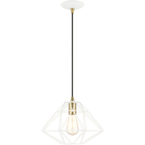 41323-03 1 Light White Pendant-Lighting LumensPendant Lights