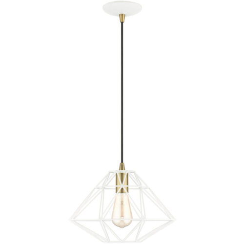 41323-03 1 Light White Pendant-Lighting LumensPendant Lights