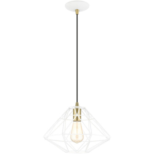 41323-03 1 Light White Pendant-Lighting LumensPendant Lights