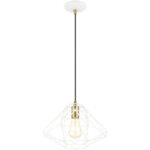 41323-03 1 Light White Pendant-Lighting LumensPendant Lights