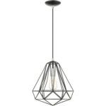 41324-68 1 Light Shiny Black Pendant-Lighting LumensPendant Lights