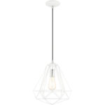 41324-69 1 Light Shiny White Pendant-Lighting LumensPendant Lights