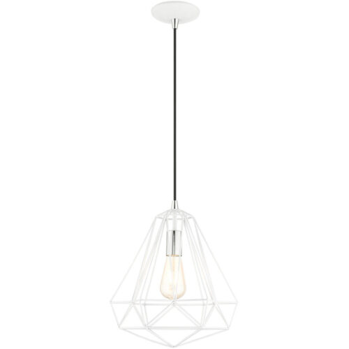 41324-69 1 Light Shiny White Pendant-Lighting LumensPendant Lights