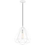 41324-69 1 Light Shiny White Pendant-Lighting LumensPendant Lights