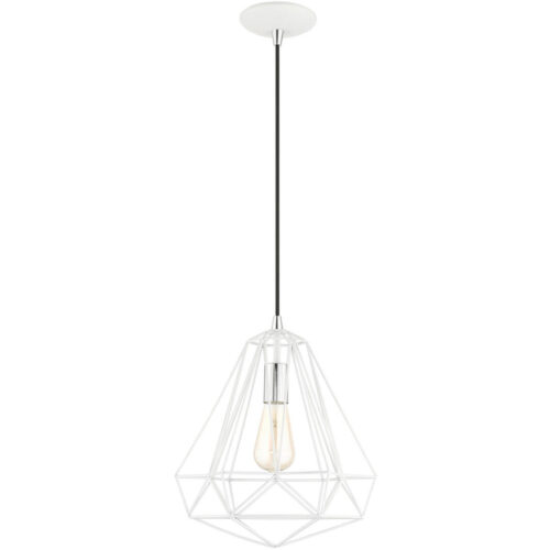 41324-69 1 Light Shiny White Pendant-Lighting LumensPendant Lights