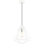 41324-69 1 Light Shiny White Pendant-Lighting LumensPendant Lights