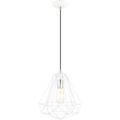 41324-69 1 Light Shiny White Pendant-Lighting LumensPendant Lights