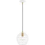 41326-03 1 Light White Pendant-Lighting LumensPendant Lights