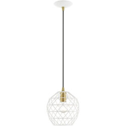 41326-03 1 Light White Pendant-Lighting LumensPendant Lights