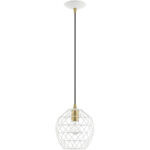 41326-03 1 Light White Pendant-Lighting LumensPendant Lights