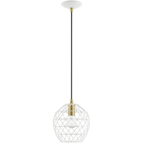 41326-03 1 Light White Pendant-Lighting LumensPendant Lights