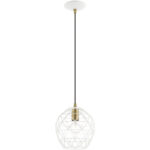 41326-03 1 Light White Pendant-Lighting LumensPendant Lights