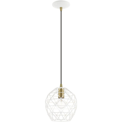 41326-03 1 Light White Pendant-Lighting LumensPendant Lights