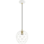 41326-03 1 Light White Pendant-Lighting LumensPendant Lights