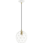 41326-03 1 Light White Pendant-Lighting LumensPendant Lights