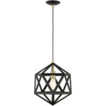 41328-14 1 Light Textured Black Pendant-Lighting LumensPendant Lights