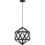 41328-14 1 Light Textured Black Pendant-Lighting LumensPendant Lights