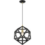 41328-14 1 Light Textured Black Pendant-Lighting LumensPendant Lights