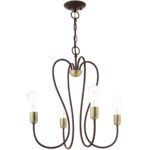 4 Light Bronze Chandelier with Steel base material-Lighting LumensChandeliers