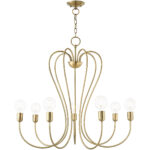 7 Light Antique Brass Chandelier with Steel base material-Lighting LumensChandeliers