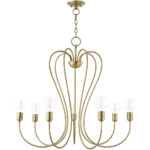 7 Light Antique Brass Chandelier with Steel base material-Lighting LumensChandeliers