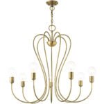 7 Light Antique Brass Chandelier with Steel base material-Lighting LumensChandeliers