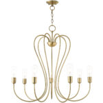 7 Light Antique Brass Chandelier with Steel base material-Lighting LumensChandeliers