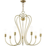 7 Light Antique Brass Chandelier with Steel base material-Lighting LumensChandeliers