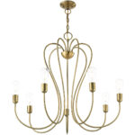 7 Light Antique Brass Chandelier with Steel base material-Lighting LumensChandeliers