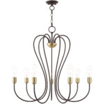 7 Light Bronze Chandelier with Steel base material-Lighting LumensChandeliers