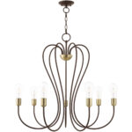 7 Light Bronze Chandelier with Steel base material-Lighting LumensChandeliers