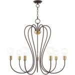 7 Light Bronze Chandelier with Steel base material-Lighting LumensChandeliers