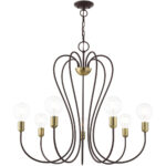 7 Light Bronze Chandelier with Steel base material-Lighting LumensChandeliers