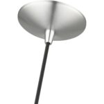 41492-66 1 Light Brushed Aluminum Cone Pendant with Polished Chrome Accents-Lighting LumensPendant Lights