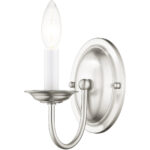 4.25 inch 1 Light Brushed Nickel Wall Sconce with Steel base material-Lighting LumensWall Sconces