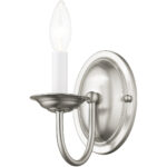 4.25 inch 1 Light Brushed Nickel Wall Sconce with Steel base material-Lighting LumensWall Sconces