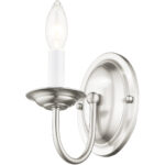 4.25 inch 1 Light Brushed Nickel Wall Sconce with Steel base material-Lighting LumensWall Sconces