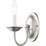 4.25 inch 1 Light Brushed Nickel Wall Sconce with Steel base material-Lighting LumensWall Sconces