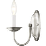 4.25 inch 1 Light Brushed Nickel Wall Sconce with Steel base material-Lighting LumensWall Sconces