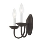 9.75 inch 2 Light Bronze Wall Sconce with Steel base material-Lighting LumensWall Sconces