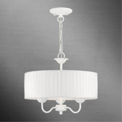 41773-03 3 Light White Pendant Chandelier-Lighting LumensChandeliers