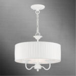 41773-03 3 Light White Pendant Chandelier-Lighting LumensChandeliers