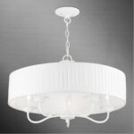 41775-03 5 Light White Pendant Chandelier-Lighting LumensChandeliers