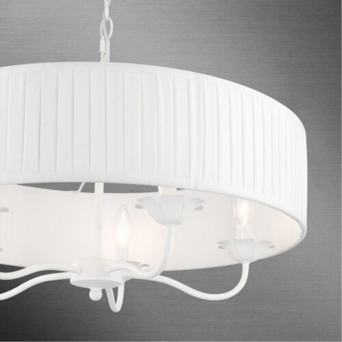 41775-03 5 Light White Pendant Chandelier-Lighting LumensChandeliers