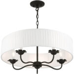 41775-04 5 Light Black Pendant Chandelier-Lighting LumensChandeliers