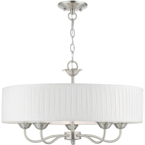 41775-91 5 Light Brushed Nickel Pendant Chandelier-Lighting LumensChandeliers