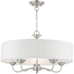 41775-91 5 Light Brushed Nickel Pendant Chandelier-Lighting LumensChandeliers