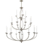 24 Light Brushed Nickel Chandelier with Steel base material-Lighting LumensChandeliers